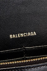 Balenciaga Hourglass Wallet On Chain Bag in Black, view 7, click to view large image.