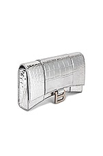 Balenciaga Hourglass Wallet On Chain Bag in Silver, view 4, click to view large image.