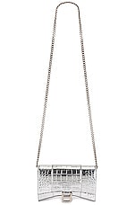 Balenciaga Hourglass Wallet On Chain Bag in Silver, view 6, click to view large image.