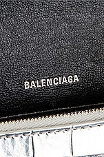 Balenciaga Hourglass Wallet On Chain Bag in Silver, view 7, click to view large image.