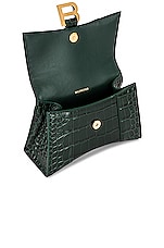 Balenciaga XS Hourglass Top Handle Bag in Forest Green, view 6, click to view large image.