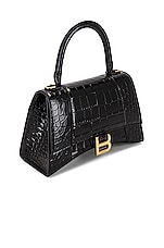 Balenciaga Small Hourglass Top Handle Bag in Black, view 4, click to view large image.