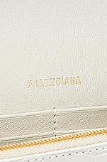 Balenciaga Hourglass Wallet on Chain Bag in White, view 7, click to view large image.