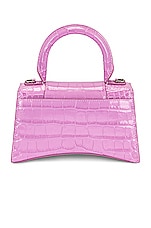 Balenciaga XS Hourglass Top Handle Bag in Lilac, view 3, click to view large image.