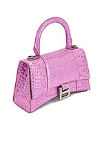 Balenciaga XS Hourglass Top Handle Bag in Lilac, view 4, click to view large image.