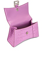 Balenciaga XS Hourglass Top Handle Bag in Lilac, view 5, click to view large image.