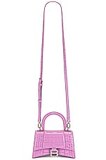 Balenciaga XS Hourglass Top Handle Bag in Lilac, view 6, click to view large image.