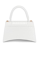Balenciaga Small Hourglass Top Handle Bag in White, view 3, click to view large image.