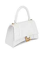Balenciaga Small Hourglass Top Handle Bag in White, view 4, click to view large image.