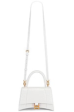 Balenciaga Small Hourglass Top Handle Bag in White, view 6, click to view large image.