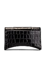 Balenciaga Hourglass Wallet on Chain Bag in Black, view 4, click to view large image.