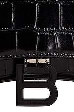 Balenciaga Hourglass Wallet on Chain Bag in Black, view 8, click to view large image.