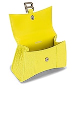 Balenciaga XS Hourglass Top Handle Bag in Light Yellow, view 5, click to view large image.