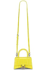 Balenciaga XS Hourglass Top Handle Bag in Light Yellow, view 6, click to view large image.