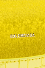 Balenciaga XS Hourglass Top Handle Bag in Light Yellow, view 7, click to view large image.