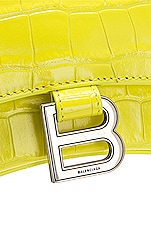 Balenciaga XS Hourglass Top Handle Bag in Light Yellow, view 8, click to view large image.