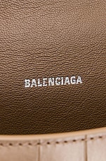 Balenciaga XS Hourglass Top Handle Bag in Mink Grey, view 7, click to view large image.