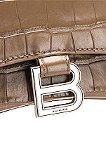Balenciaga XS Hourglass Top Handle Bag in Mink Grey, view 8, click to view large image.