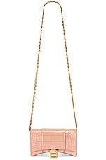 Balenciaga Hourglass Wallet on Chain Bag in Nude Beige, view 6, click to view large image.