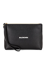 Balenciaga Cash Pouch in Black & White, view 1, click to view large image.