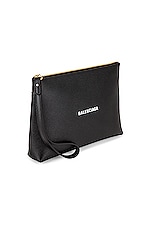 Balenciaga Cash Pouch in Black & White, view 4, click to view large image.