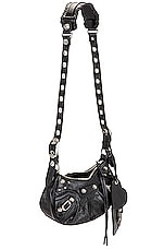 Balenciaga XS Le Cagole Shoulder Bag in Black, view 5, click to view large image.