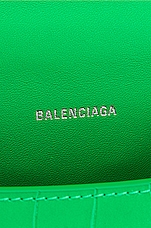 Balenciaga XS Hourglass Top Handle Bag in Vivid Green, view 7, click to view large image.