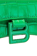 Balenciaga XS Hourglass Top Handle Bag in Vivid Green, view 8, click to view large image.
