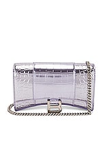 Balenciaga Hourglass Wallet on Chain Bag in Lilac, view 1, click to view large image.