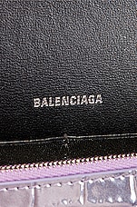Balenciaga Hourglass Wallet on Chain Bag in Lilac, view 7, click to view large image.