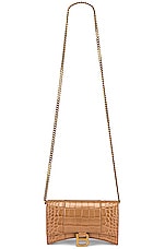Balenciaga Hourglass Wallet on Chain Bag in Nude Beige, view 1, click to view large image.