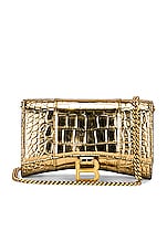 Balenciaga Hourglass Wallet on Chain Bag in Gold, view 1, click to view large image.