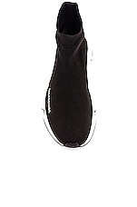 Balenciaga Bicolor Speed Sneakers in Black & White, view 4, click to view large image.