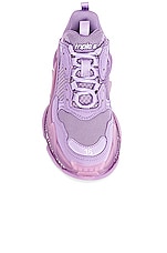 Balenciaga Triple S Sneakers in Light Lilac & White, view 4, click to view large image.