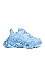 Balenciaga Triple S Sneakers in Light Blue & White, view 1, click to view large image.