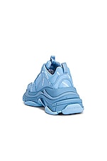 Balenciaga Triple S Sneakers in Light Blue & White, view 3, click to view large image.
