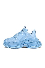 Balenciaga Triple S Sneakers in Light Blue & White, view 5, click to view large image.