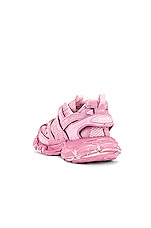 Balenciaga Track Sneakers in Faded Pink, view 3, click to view large image.