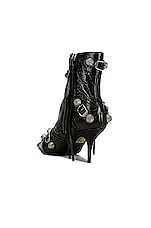 Balenciaga Cagole Bootie in Black & Aged Nickel, view 3, click to view large image.