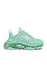 Balenciaga Triple S Clear Sole Sneakers in Mint | FWRD