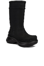 Balenciaga Crocs Boots in Black, view 2, click to view large image.