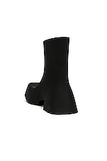 Balenciaga Trooped Rubber Boots in Black, view 3, click to view large image.
