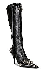 Balenciaga Cagole Boots in Black & Palladium, view 2, click to view large image.