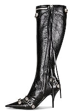 Balenciaga Cagole Boots in Black & Palladium, view 5, click to view large image.