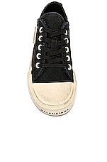 Balenciaga Paris Low Top Sneakers in Black & White, view 4, click to view large image.