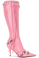 Balenciaga Cagole Boot in Sweet Pink & Silver, view 1, click to view large image.