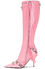Balenciaga Cagole Boot in Sweet Pink & Silver, view 5, click to view large image.