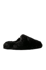 *BALENCIAGA* TEDDY MULE 関税/送料込 Balenciaga Teddy Faux Fur Mule in Black | FWRD