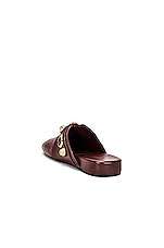 Balenciaga Cosy Cagole Mule in Burgundy & Antique Gold, view 3, click to view large image.