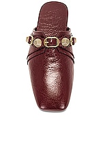 Balenciaga Cosy Cagole Mule in Burgundy & Antique Gold, view 4, click to view large image.